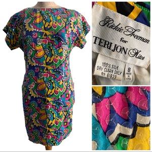 Vintage 80s Rickie Freeman Teri Jon Nites Dress